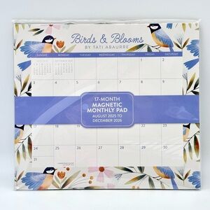 2025-2026 OCS 17-month Magnetic Monthly Calendar Pad (Birds & Blooms)